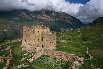 The ancient Frigate tower is a unique building in North Ossetia