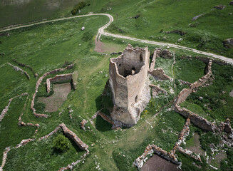 The ancient Frigate tower is a unique building in North Ossetia