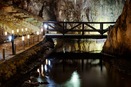 Inside of Stopica cave in Zlatibor region, Serbia (Stopica Pecina)