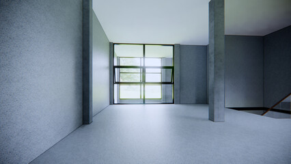 empty white room
