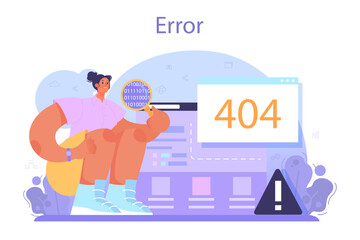 Software tester concept. Application or website code testing.