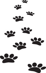 Dog Paw Track Perspective 