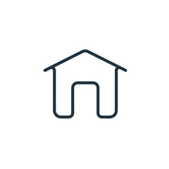 Home icon isolated on a white background.  Building symbols, houses, home buttons for web and mobile apps.