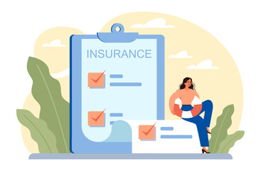 Insurance concept. Idea of security and protection of property