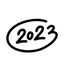 手書き風の2023の文字