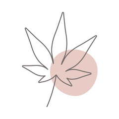 秋のボタニカルパーツ　ワンポイント　紅葉