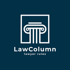 Justice Law Firm Pillar Column Logo Design Inspiration