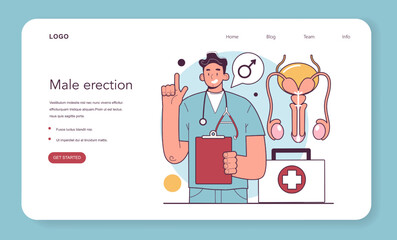 Urologist examines male genitourinary system. Diagnosis of prostatitis