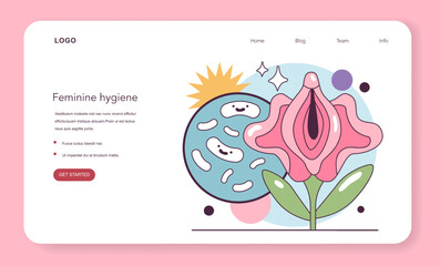 Women's health concept. Female intimate hygiene and reproductive