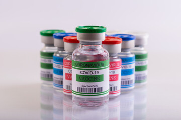 ManyVaccine bottle for injection vaccine Covid-19 or Coronavirus