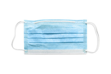 Medical mask. Disposable surgical face mask. Protection from respiratory infections. Isolate on...