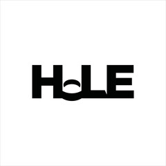 wordmark logo design for hole letter