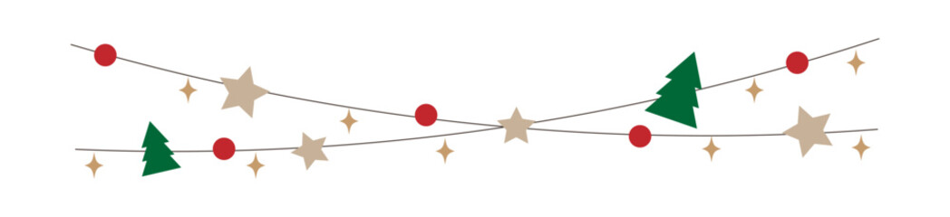 christmas decoration, illustration, flat, simple, organic,doodle, red, green,