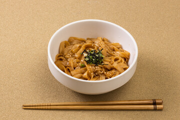 伊勢うどん　Cold soy sauce japanese udon noodles