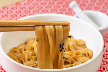 伊勢うどん　Cold soy sauce japanese udon noodles