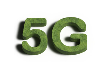 3D Realistic network logo 5G network connection 5G logo