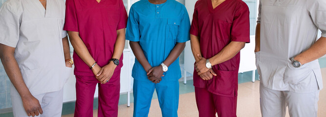 medicine professionals staff. people - doctor, nurse and surgeon. a group of faceless doctors....