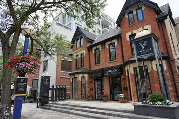 Fototapeta premium Yorkville Village is an area of downtown Toronto where old Victorian houses have been converted into galleries and boutiques