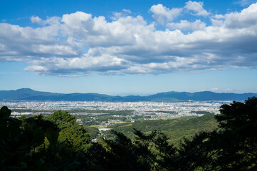 Fototapeta na wymiar 京都 善峯寺の山頂から見下ろす絶景