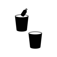 Trash Icon Sign Vector Isolated on White Artboard