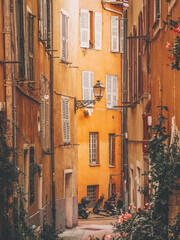 Fototapeta na wymiar Streets of the Old Town (Vieux Nice), Provence-Alpes-Côte d'Azur, France