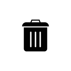 Trash Icon Sign Vector Isolated on White Artboard