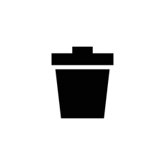 Trash Icon Sign Vector Isolated on White Artboard