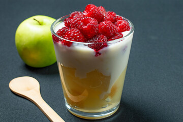 yogurt with raspberries