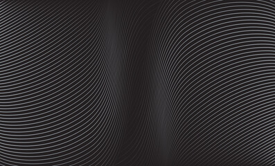 Vector Illustration of the gray pattern of lines on black abstract background. EPS10.
