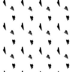 Vector. Hand drawn monochrome grey, black and white seamless pattern. Hatching. Abstract vector texture from strokes in grunge style. Backgrounds with ink, felt-tip pen, brush, ink.