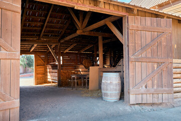 front old barn farm straw © a2gover