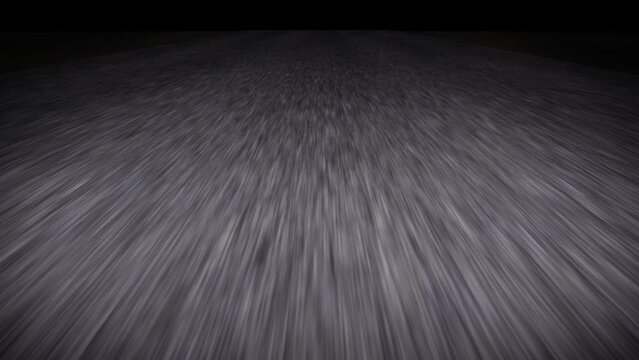 Fast driving on the night road - computer generated loopable animation. Seamless looping animation.