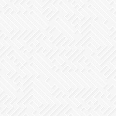 Diagonal white maze seamless pattern