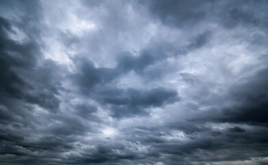dark storm clouds with background,Dark clouds before a thunder-storm.