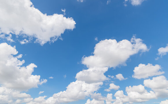 Panoramic view of clear blue sky and clouds, clouds with background.
