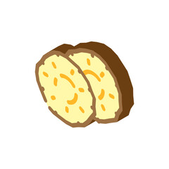 slices cut pineapple isometric icon vector. slices cut pineapple sign. isolated symbol illustration