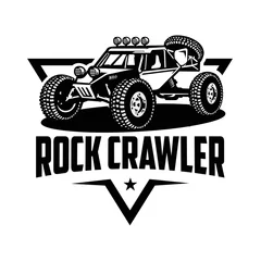 Fotobehang Rock crawler emblem logo template vector illustration © bonky
