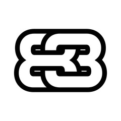 number 83 logo vector