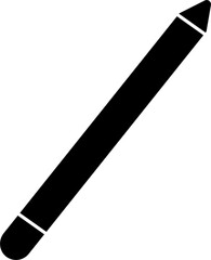 black pencil isolated on white