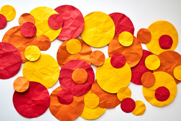 Red, Orange, Yellow paper dots