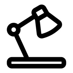 desk lamp icon outline style