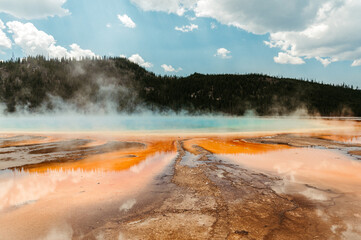 Grand Prismatic Spring In Yellowstone