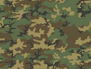 
Trendy camouflage modern vector pattern, seamless army background. Forest texture. Ornamet