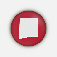 New Mexico circle state map with shadow