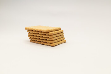 Galette cookies on a white background