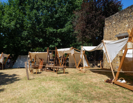 Medieval festivities Termes d'Armagnac in Gers, Occitanie, France 08-07-2022