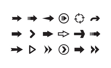 Arrow vector icon collection. Set of arrow elements for design.