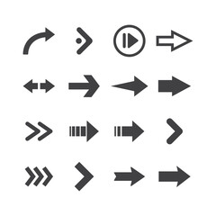 Arrows icon collections. Set of arrow vectors. Arrowheads shapes.