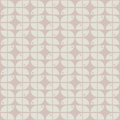 Seamless retro pattern, 1960s and 1970s style, mid-century modern - 522075916