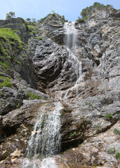 Fototapeta na wymiar Mirafall at Nature canyon Park Ötscher, Ötschergräben, Austria